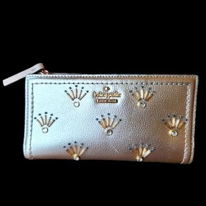 Kate Spade ● Patterson Drive Braylon Metallic Embellished Blush Wallet